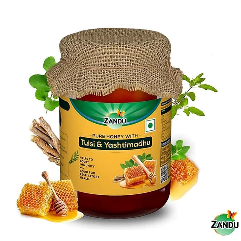 Zandu Pure Honey with Tulsi & Yashtimadhu