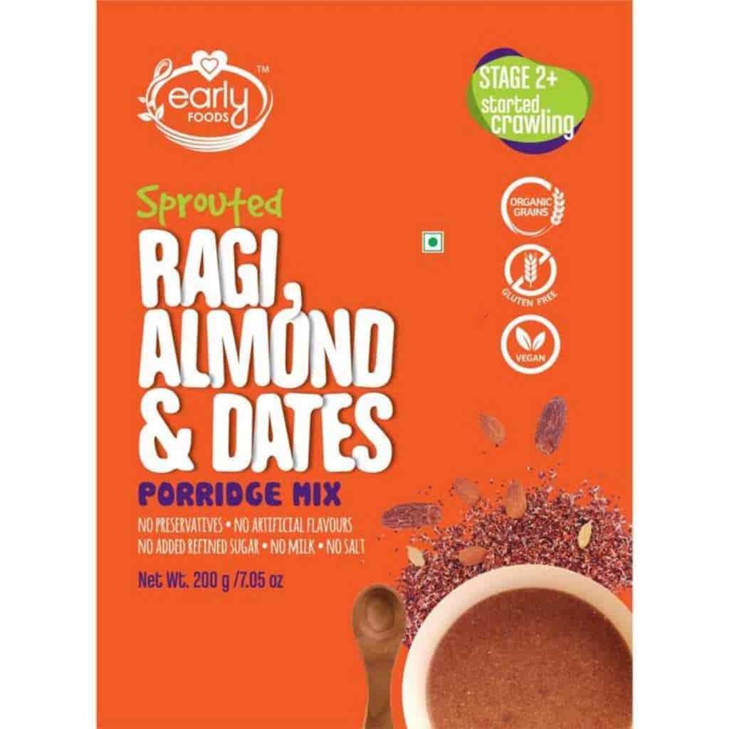 Early Foods Sprouted Ragi Almond & Date Porridge Mix