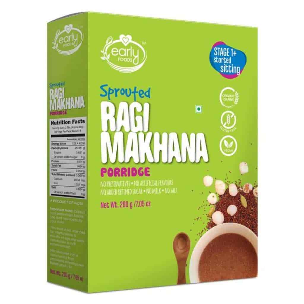 Early Foods Sprouted Ragi And Makhana Porridge Mix