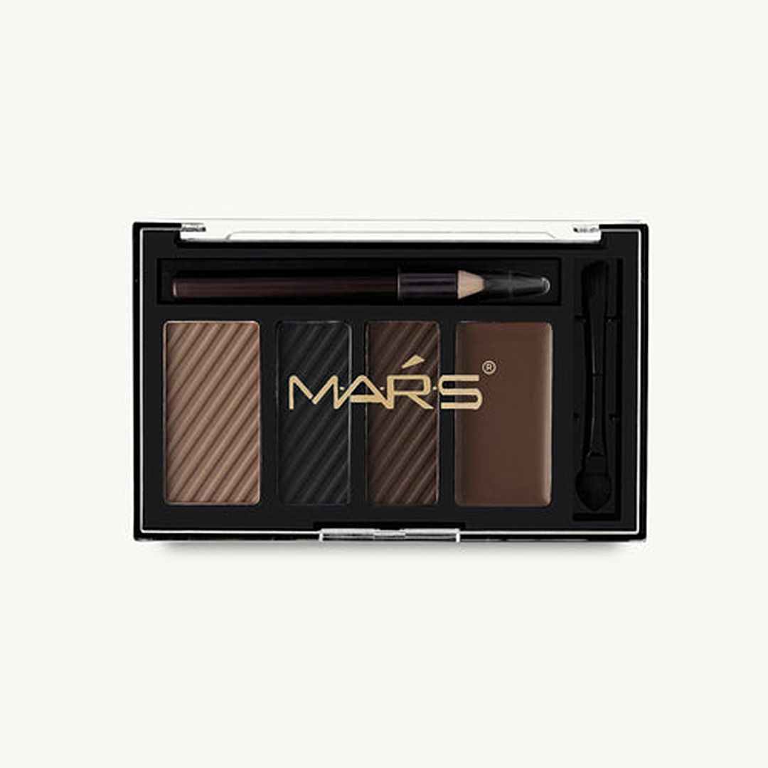 Mars Cosmetics Eyebrow Palette with Highlighter and Pencil - 11 gm