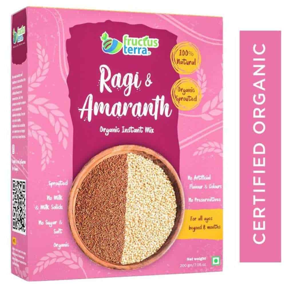 Fructus Terra Organic Ragi And Amaranth Instant Porridge Mix Rajgira