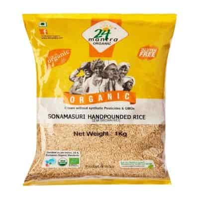 Buy 24 Mantra Organic Sonamasuri Raw Semi Brown Rice Handpounded