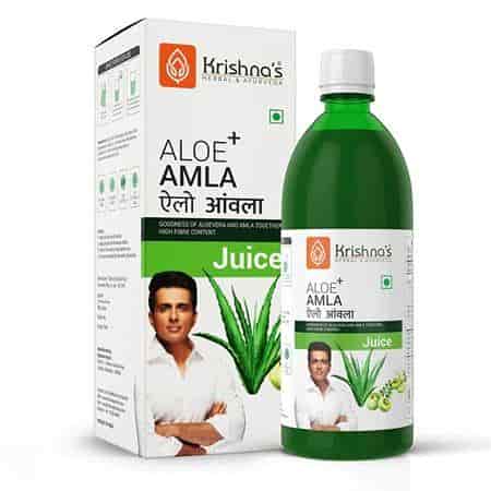 Buy Krishnas Herbal And Ayurveda Aloe-Amla Mix Juice A Perfect Mix For Healthy Body