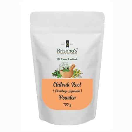 Buy Krishnas Herbal And Ayurveda Krishna'S Herbal & Ayurveda Chitrak Root (Plumbago Zeylanica) Powder