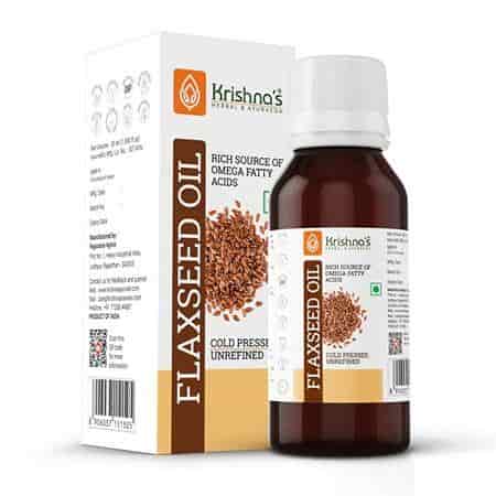 Buy Krishnas Herbal And Ayurveda Flax Seed Oil Omega -3 Heart Health