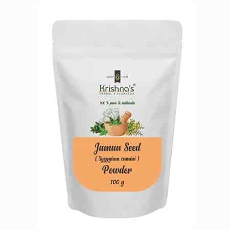 Buy Krishnas Herbal And Ayurveda Krishna'S Herbal & Ayurveda Pure And Natural Jamun Seed Powder Syzygium Cumini Powder
