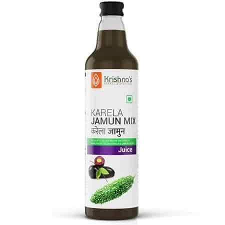 Buy Krishnas Herbal And Ayurveda Karela Jamun Mix Juice Regulates Blood Sugar Naturally | Glass Bottle
