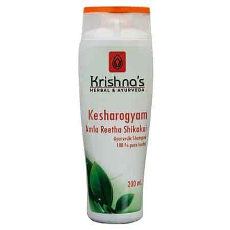 Buy Krishnas Herbal And Ayurveda Kesharogyam Reetha Shikakai Amla Shampoo 3 In 1 For Youthful Black Shine