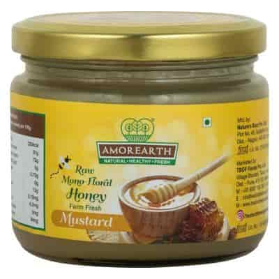 Buy Amorearth Mustard Honey Raw Mono Floral Unfiltered