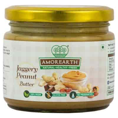 Buy Amorearth Peanut Butter Creamy With Jaggery Stoneground