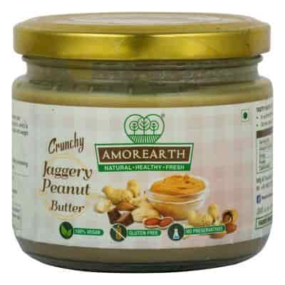 Buy Amorearth Peanut Butter Crunchy With Jaggery Stoneground