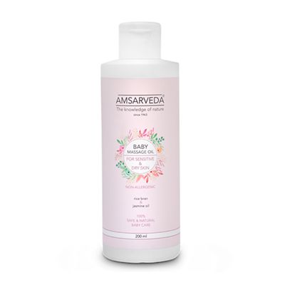 Buy Amsarveda Baby Massage Oil with Virgin Coconut Oil Olive Oil Jasmine