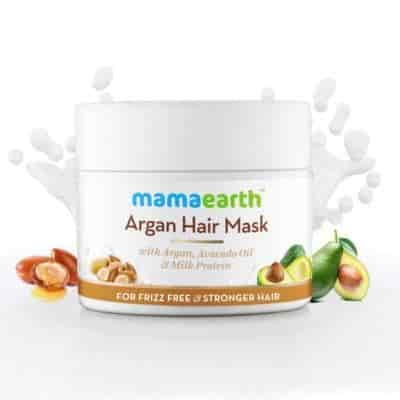 Buy Mamaearth Argan Hair Mask with Argan, Avocado Oil, and Milk Protein for Frizz-free & Stronger Hair