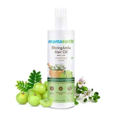Buy Mamaearth BhringAmla Hair Oil with Bhringraj & Amla for Intense Hair Treatment