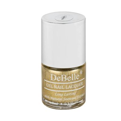 Buy Debelle Gel Nail Lacquer Canopus - Beige Gold with Black Glitter Nail Polish