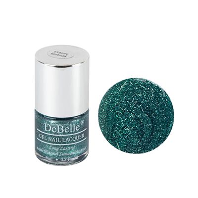 Buy Debelle Gel Nail Lacquer Cosmic Emerald - Glitter Emerald Green