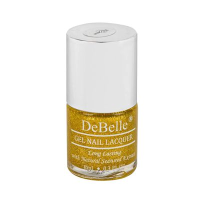 Buy Debelle Gel Nail Lacquer Pegasus - Lime Yellow with Gold Glitter Nail Polish