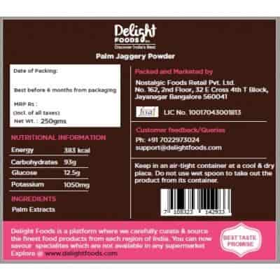 Buy Delight Foods Palm Jaggery Powder Karuppatti Vellam