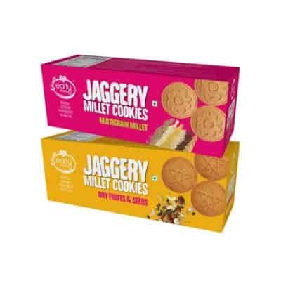 Buy Early Foods Dry Fruit & Multigrain Millet Jaggery Cookies 150 Gms X 2 Nos