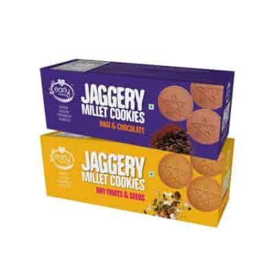 Buy Early Foods Dry Fruit & Ragi Choco Jaggery Cookies 150 Gms X 2 Nos