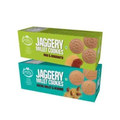 Buy Early Foods Foxtail Almond And Ragi Amaranth Jaggery Cookies 150 Gms X 2 Nos