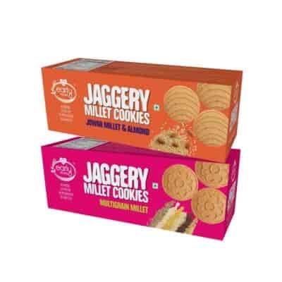 Buy Early Foods Jowar And Multigrain Millet Jaggery Cookies 150 Gms X 2 Nos