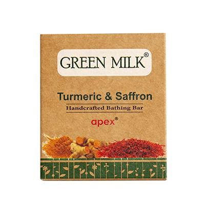 Buy Green Milk Turmeric and Saffron Handcrafted Bathing Bar