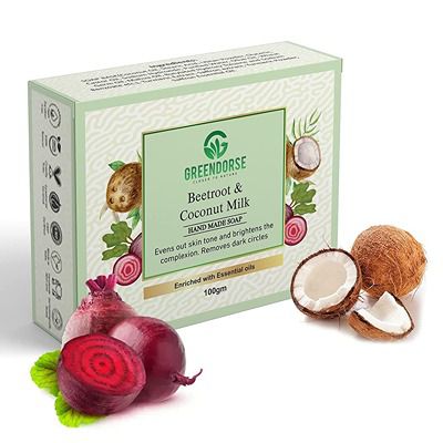 Buy Greendorse Beetroot and Coconut Milk Natural Cold-pressed Handmade Soap