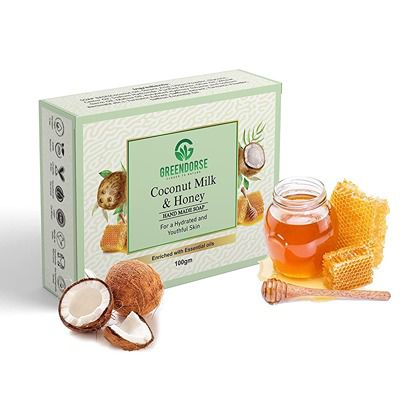 Buy Greendorse Coconut and Honey Natural Cold-pressed Handmade Soap