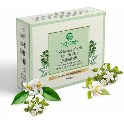 Buy Greendorse Exfoliating Neroli French Clay Natural Cold-pressed Handmade Soap