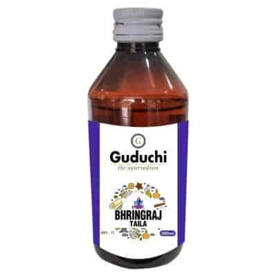 Buy Guduchi Ayurveda Bhringraj Taila 100% Natural Oil Treats Dandruff & Dry Scalp Prevents Hair Fall Promotes Healthy Hair Growth