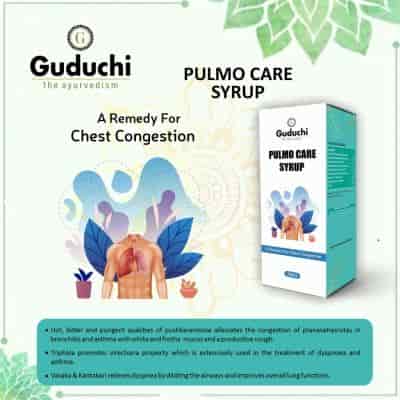 Buy Guduchi Ayurveda Pulmo Care Syrup A Remedy For Chest Congestion Prevents From Spreading Infection In Lungs