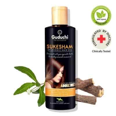 Buy Guduchi Ayurveda Sukesham Anti Hair Fall Oil For Hair Fall Control & Hair Regrowth