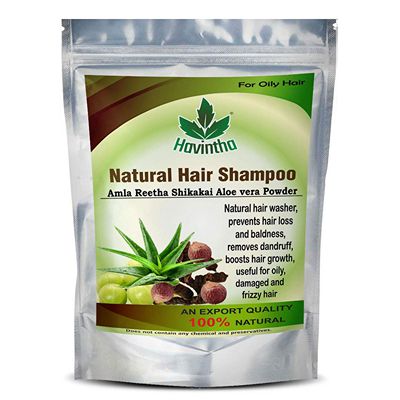 Buy Havintha Natural Amla Reetha Shikakai And Aloevera Powder Shampoo