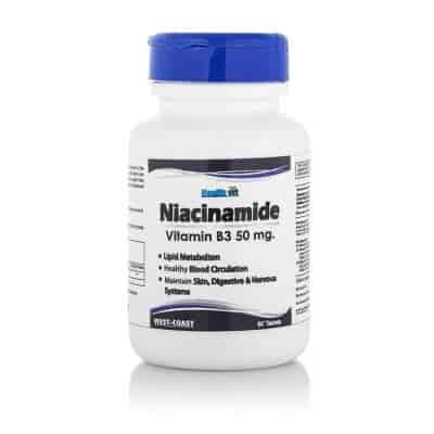 Buy Healthvit Niacinamide Vitamin B3 50 mg
