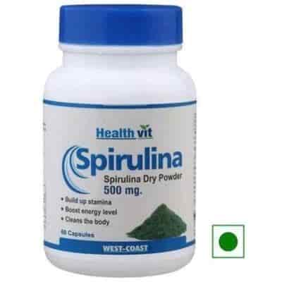 Buy HealthVit Spirulina Powder 500 mg (pack of 2)