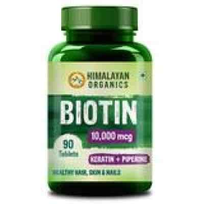 Buy Himalayan Organics Biotin 10000mcg with Keratin+Piperine Supplement For Healthy Hair Skin & Nails