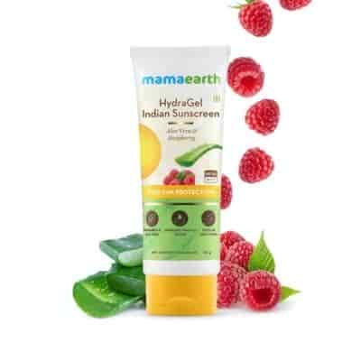 Buy Mamaearth HydraGel Indian Sunscreen with Aloe Vera & Raspberry for Sun Protection