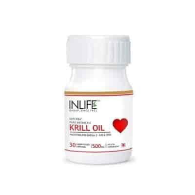 Buy INLIFE Krill Oil Omega 3 Fatty Acid Supplement, 500 mg