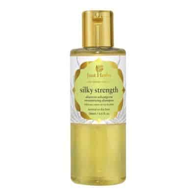 Buy Just Herbs Silky Strength Aloevera-Wheatgerm Moisturising Shampoo