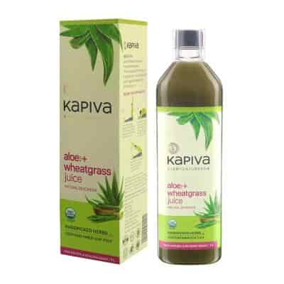 Buy Kapiva 100% Organic Aloe Vera (USDA) + Wheatgrass Juice Natural Detoxifier ? No Added Sugar