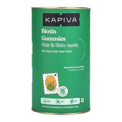 Buy Kapiva Biotin Gummies - Biotin Supplement infused with Aloe Vera