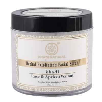 Buy Khadi Natural Apricot & Walnut Cream Scrub with Rose