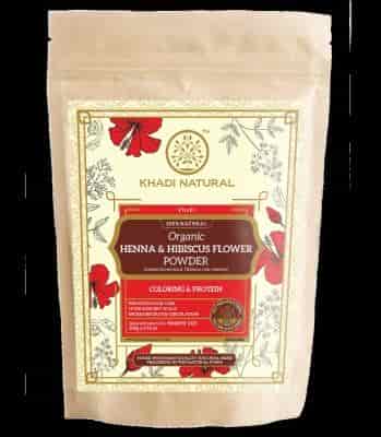 Buy Khadi Natural Organic Henna & Hibiscus Flower Powder 100% Natural