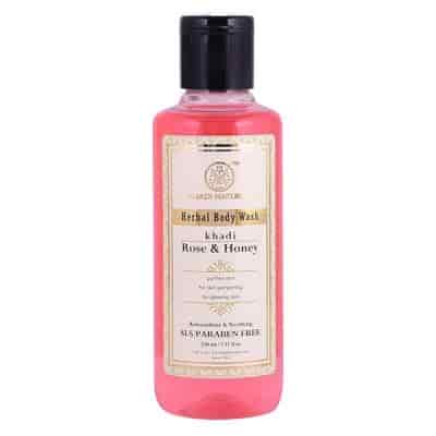 Buy Khadi Natural Rose and Honey Body Wash SLS & Paraben Free