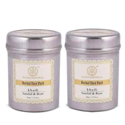 Buy Khadi Natural Sandal & Rose Face Pack