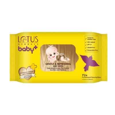 Buy Lotus Herbals Baby + Gentle and Refreshing Baby Wipes