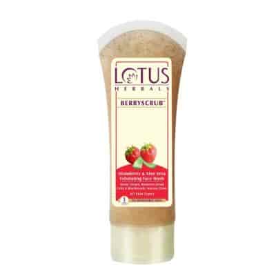 Buy Lotus Herbals Berryscrub Strawberry and Aloe Vera Exfoliating Face Wash