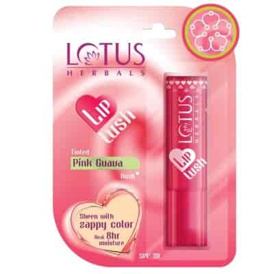 Buy Lotus Herbals Lip Lush Tinted Lip Balm - Pink Guava Rush