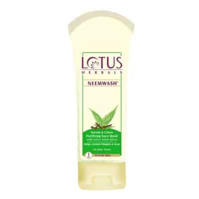 Buy Lotus Herbals Neemwash Neem and Clove Ultra - Purifying Face Wash With Active Neem Slices
